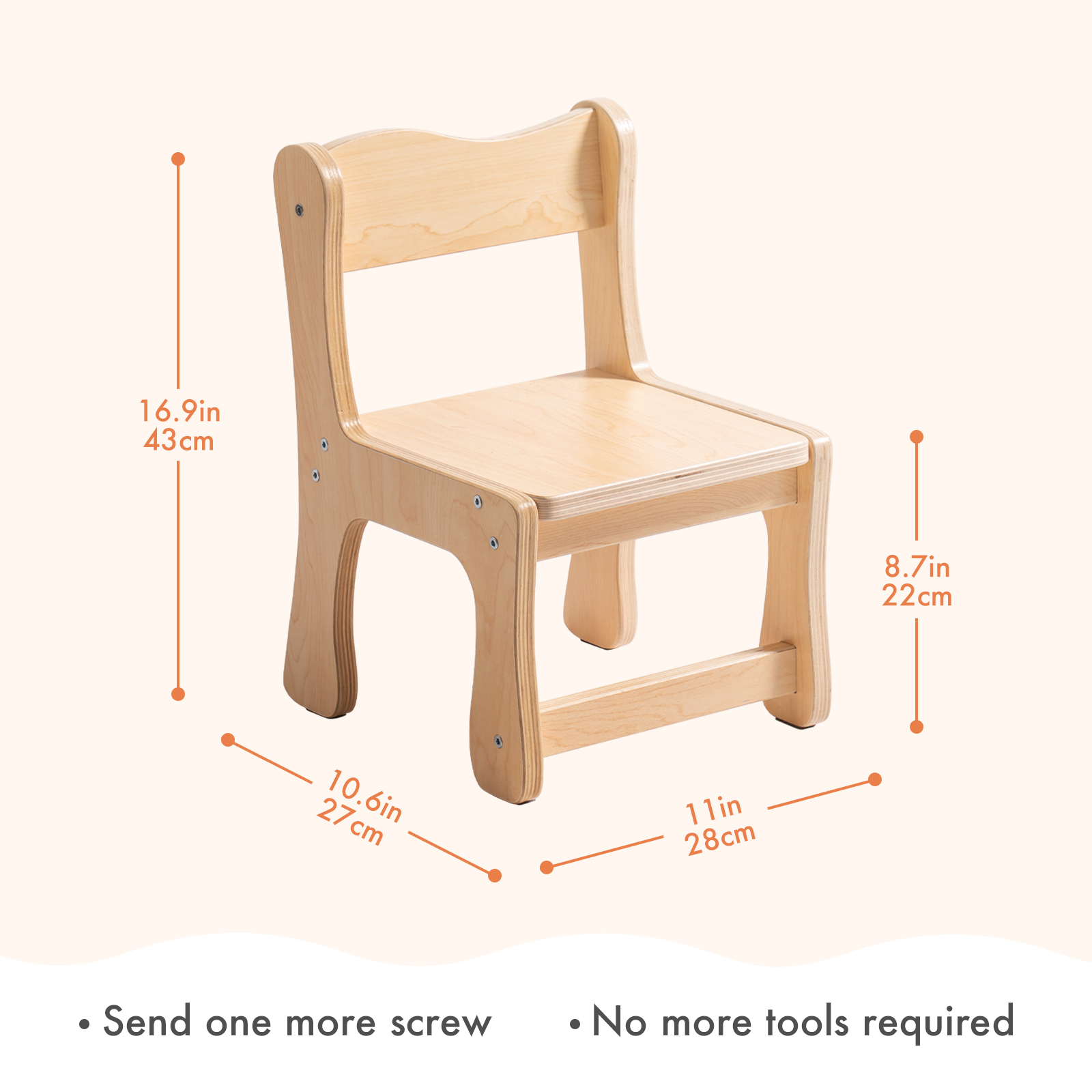 Classic Wooden Chair Fr Toddlers