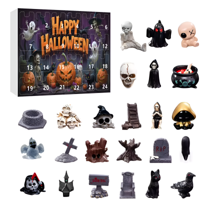 Halloween Advent Calendar With Daily Resin Display Figures