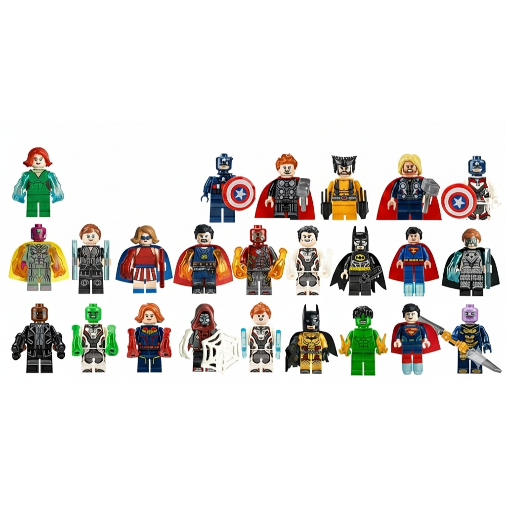 72 Piece Christmas Countdown Calendar With 24 Superhero Mini Figures Set For Kids 