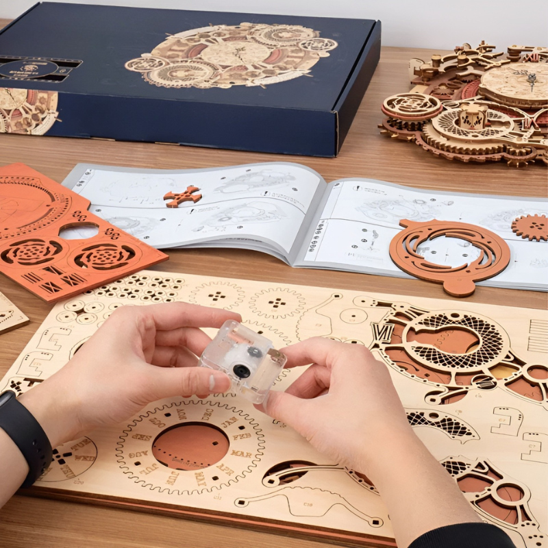 Zodiac Wall Clock Mechanical Time Art Engine