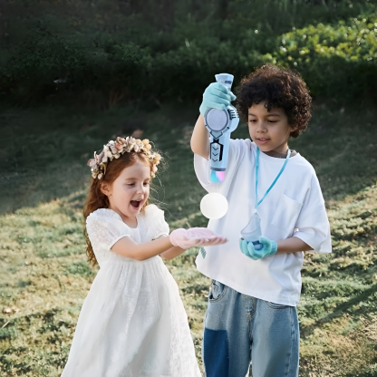 Magic Smoke Bubble Machine Wand With Gloves For Kids
