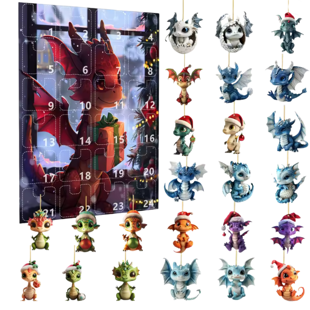 24-Day Christmas Advent Calendar Dragon Baby Surprise Box Set