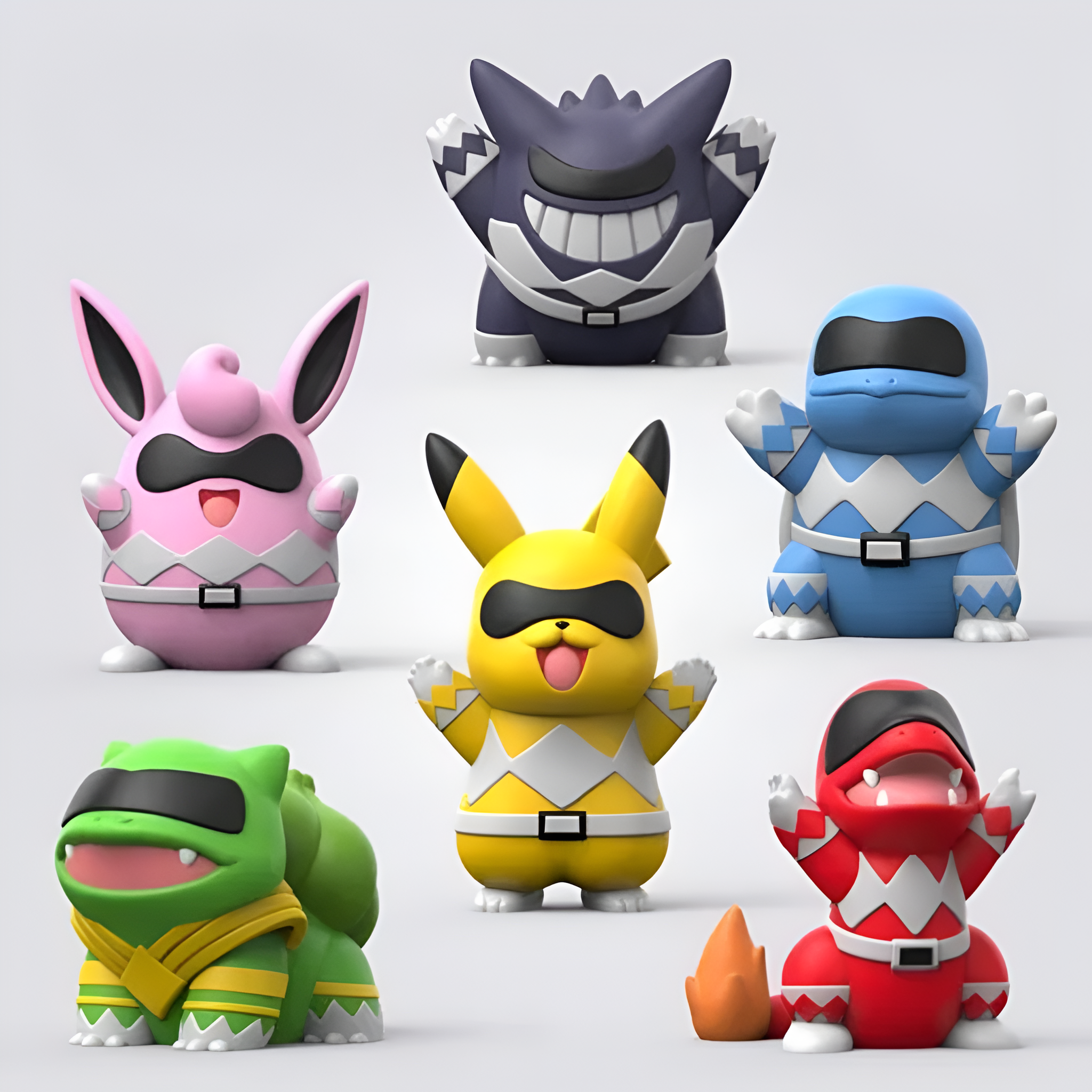 Ranger Style Creature Figure Toy Set