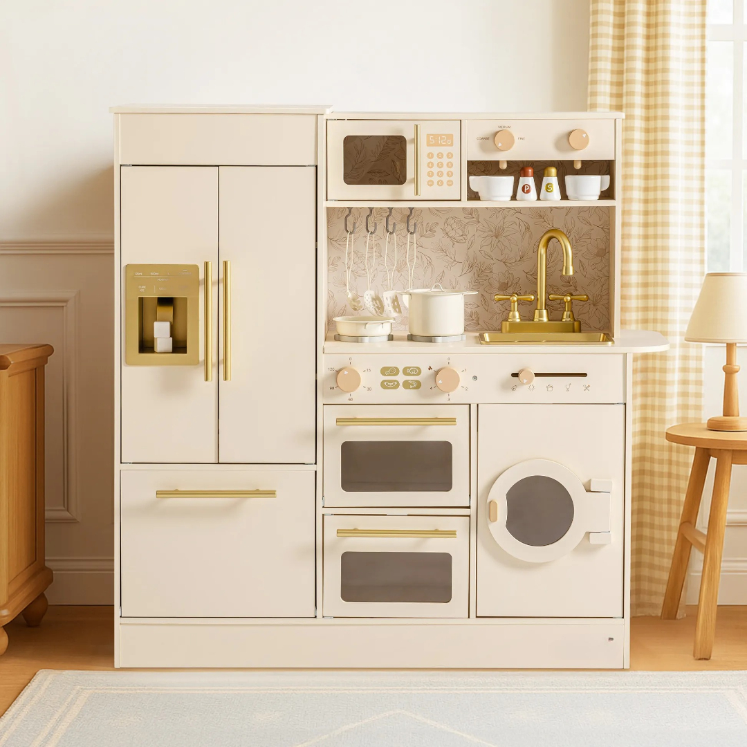 Floral Wooden Play Kitchen