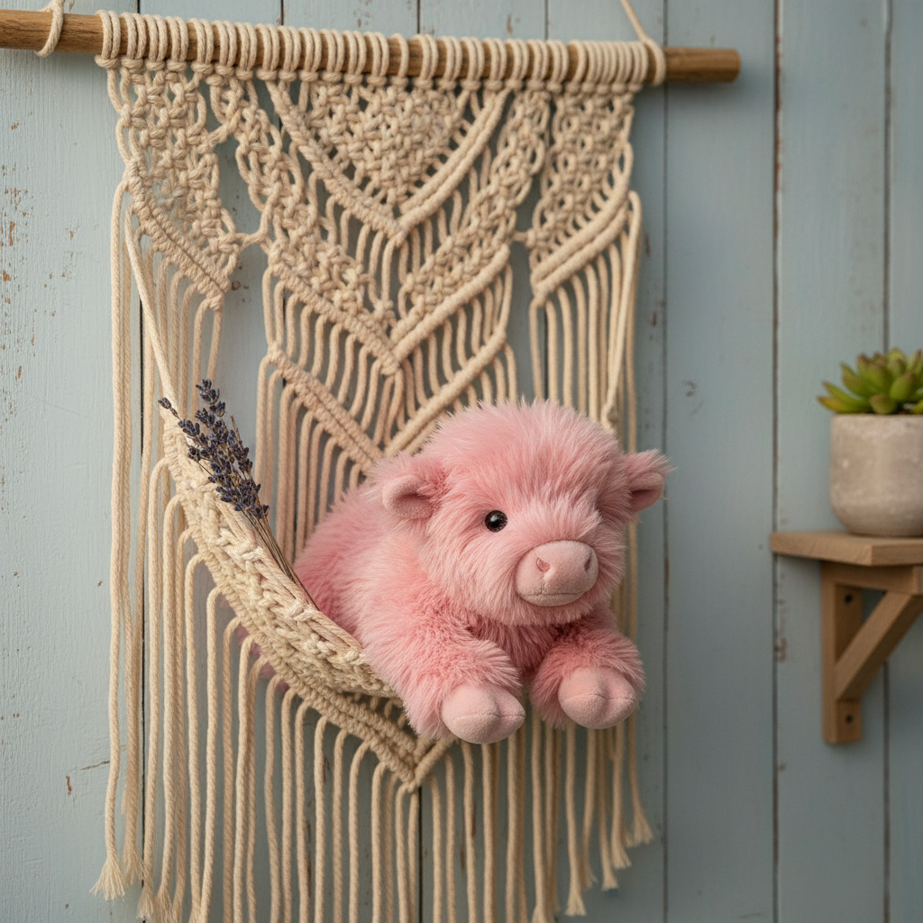 Pink Highland Cow Plush