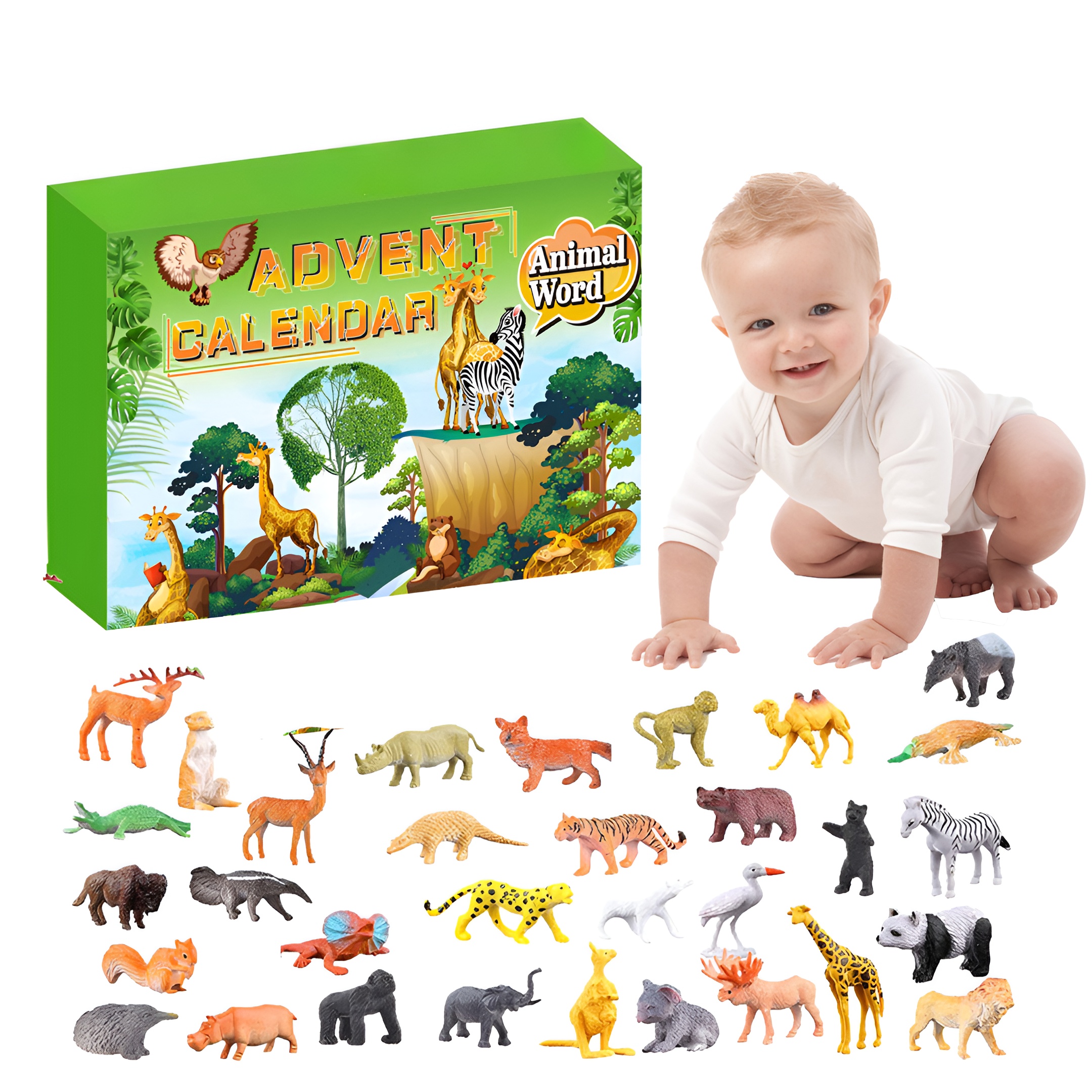 Christmas Advent Calendar With Animal Figures