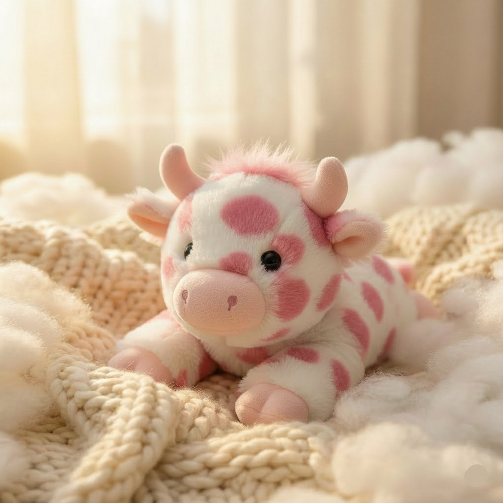 Pink Highland Cow Plush