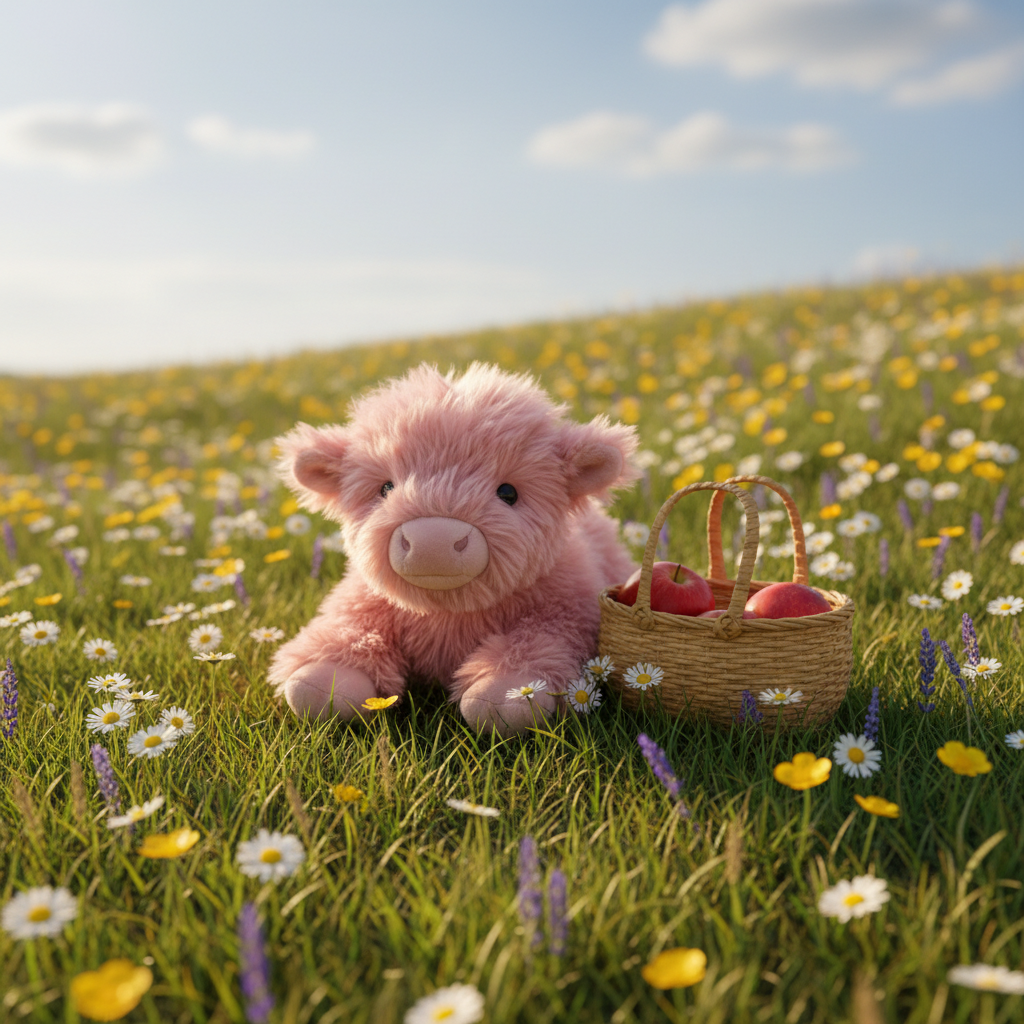 Pink Highland Cow Plush