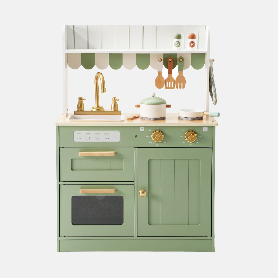 Kids Wooden Mini Kitchen Play Station