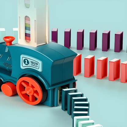 Automatic Domino Train with 60 Blocks