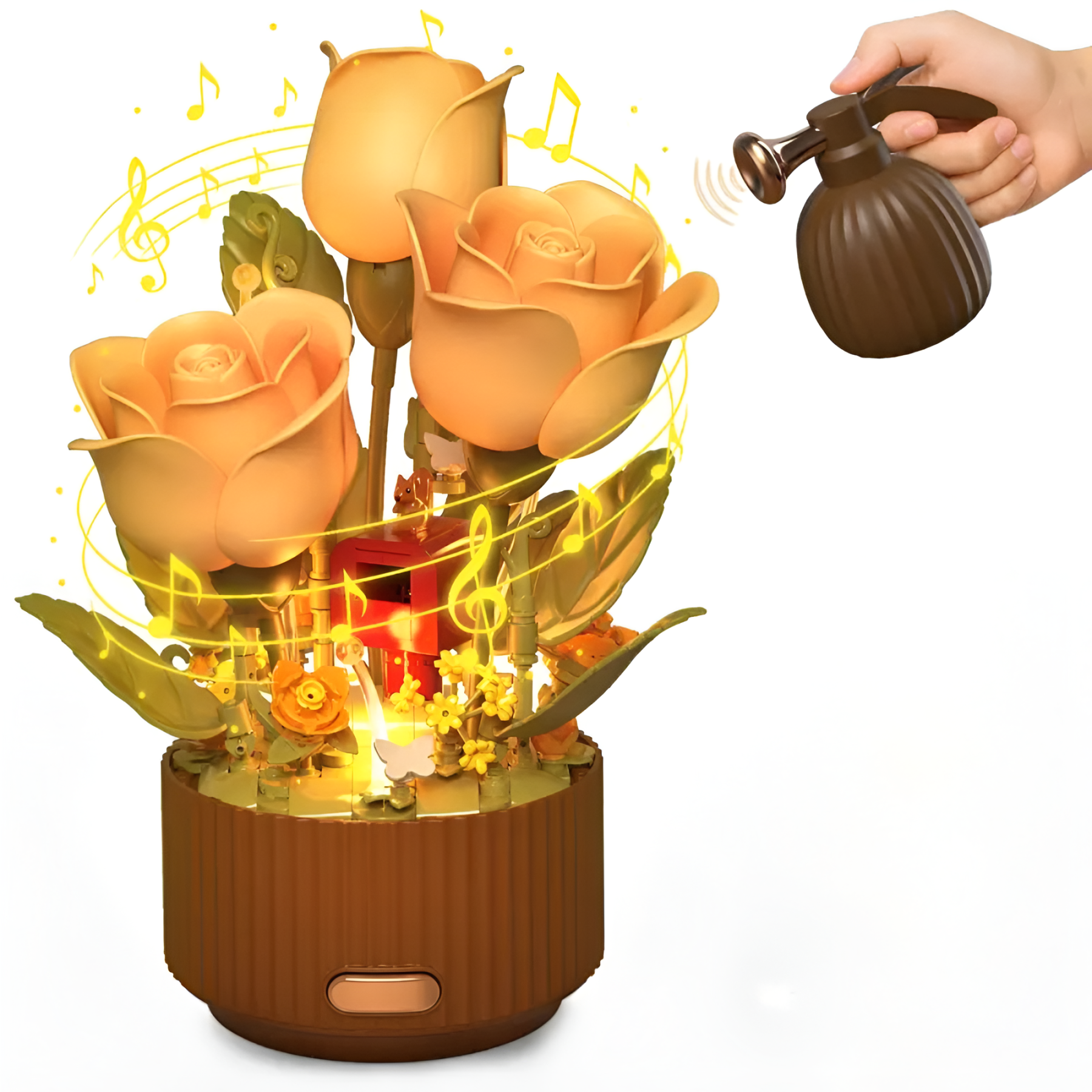 Blooming Rose Garden Decorative Flower Display Set