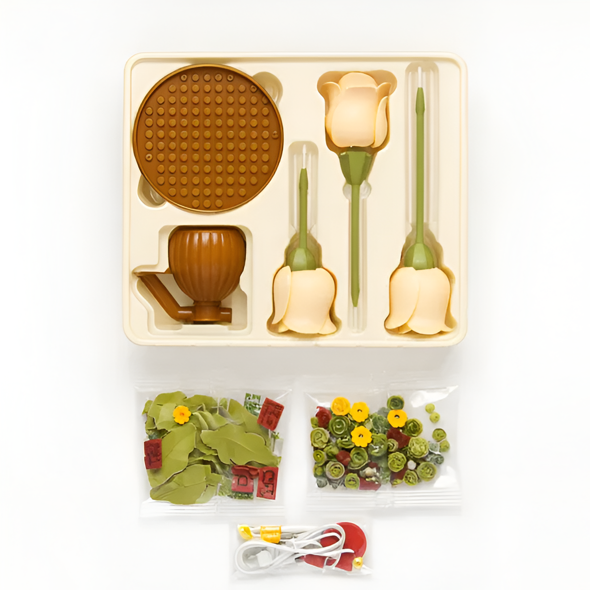 Blooming Rose Garden Decorative Flower Display Set