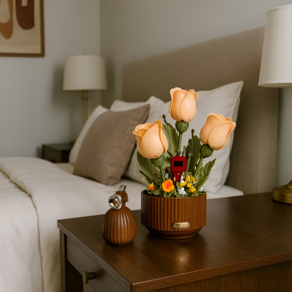 Blooming Rose Garden Decorative Flower Display Set