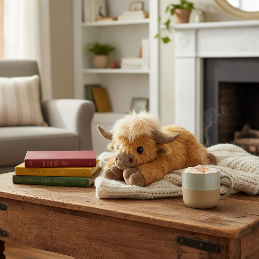 Cartoon Highland Cow Stuffed Toy