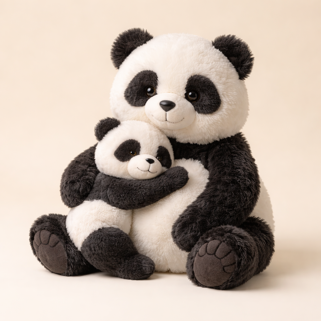 Snuggly Mama And Cub Panda Plush Toy