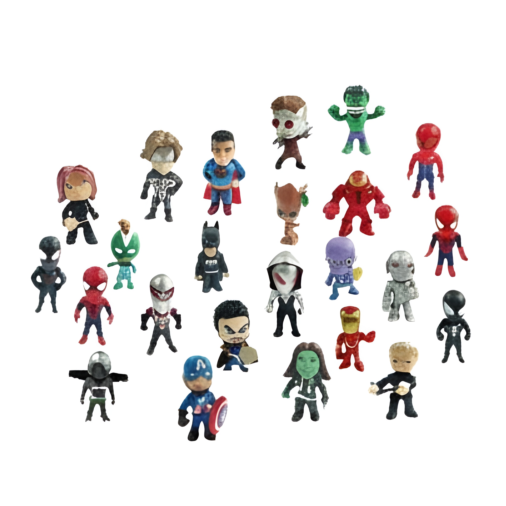 Christmas Countdown Calendar With 24 Superhero Mini Figures Set For Kids 