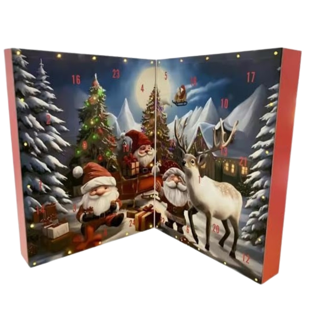 Christmas Elf Advent Calendar With Handcrafted Gnomes