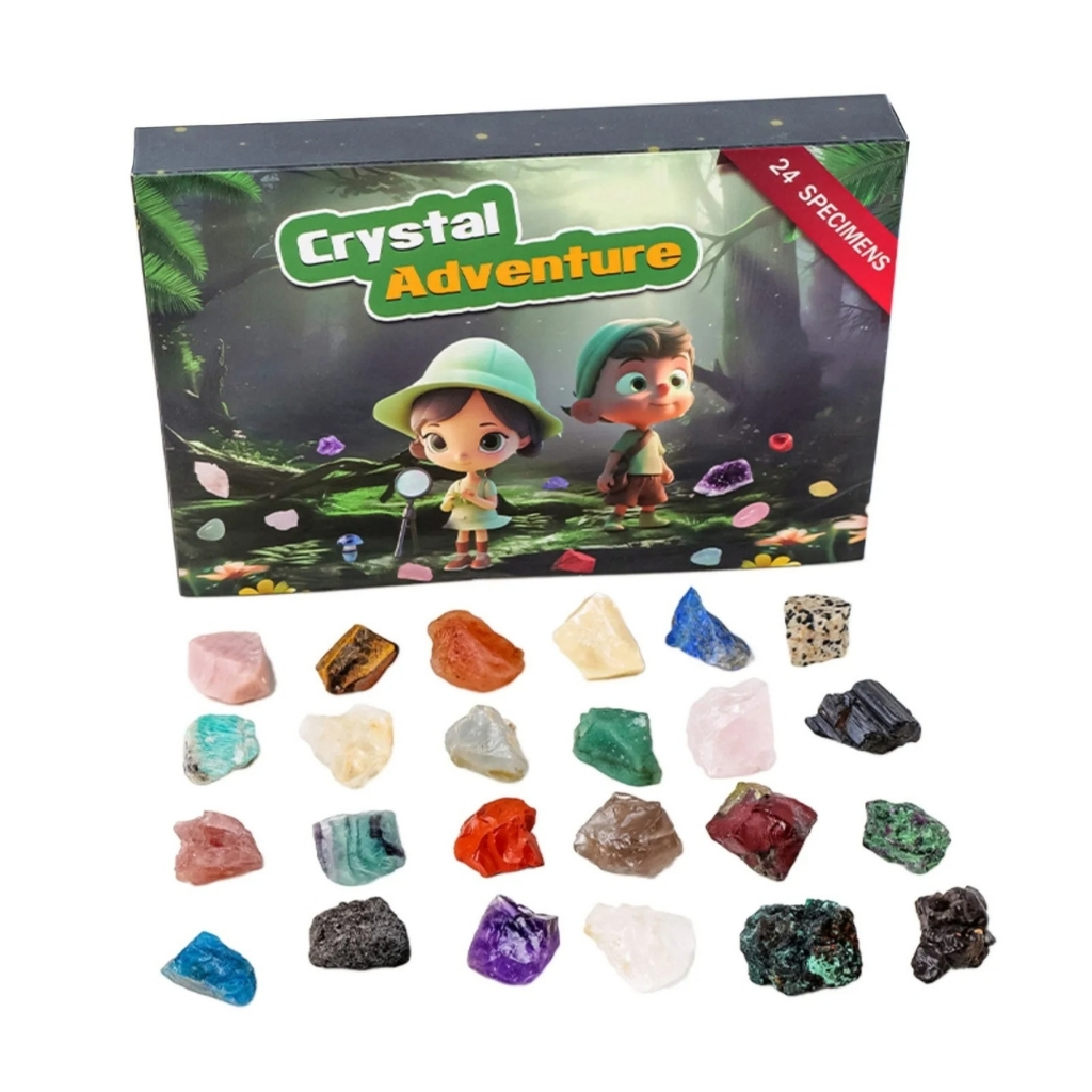 Crystal Advent Calendar With 24 Gemstone Surprises For Christmas And Holiday Gift