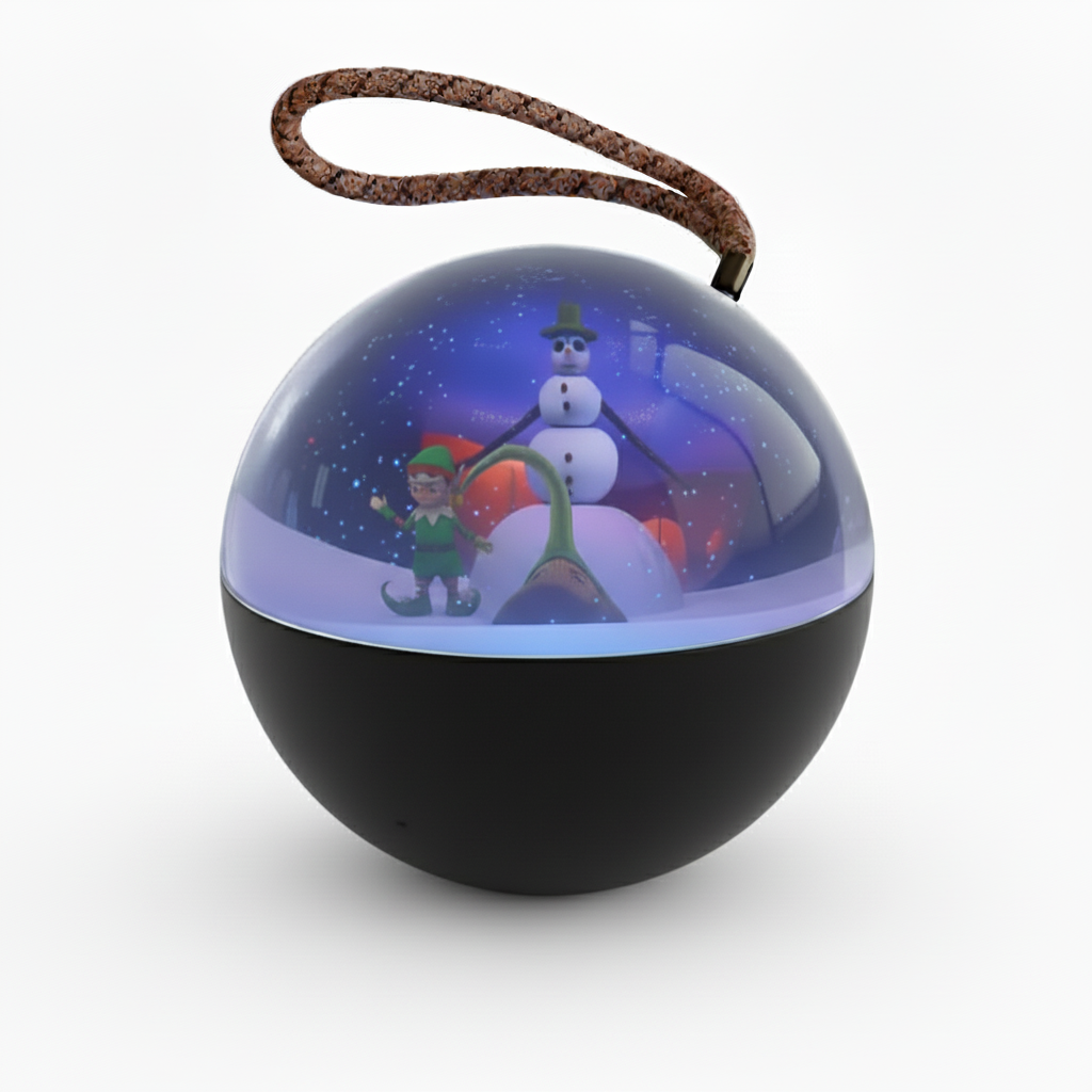 Dynamic Video Playable Christmas Cartoon Display Magic Sphere