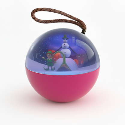 Dynamic Video Playable Christmas Cartoon Display Magic Sphere