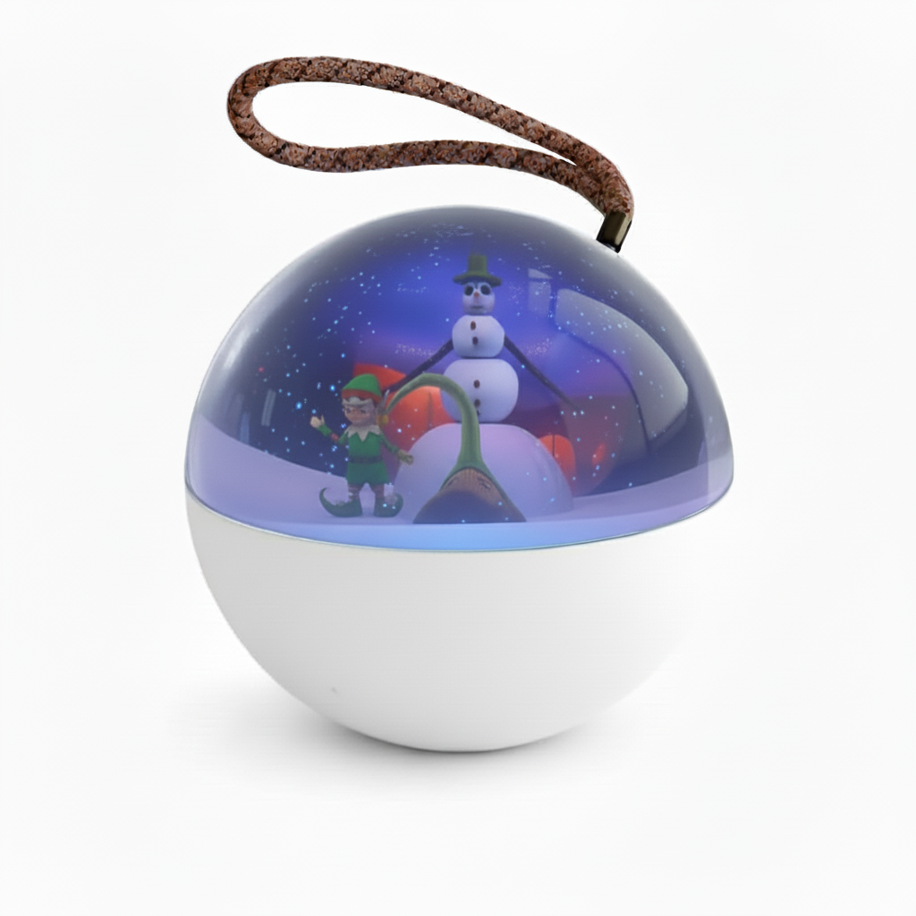 Dynamic Video Playable Christmas Cartoon Display Magic Sphere
