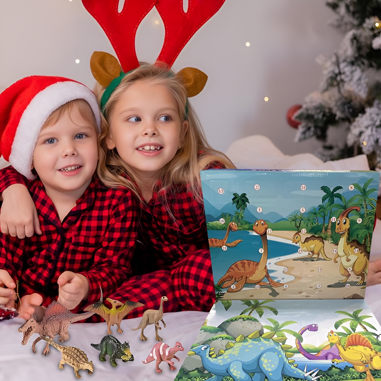 Dinosaur Themed Christmas Countdown Advent Calendar Set