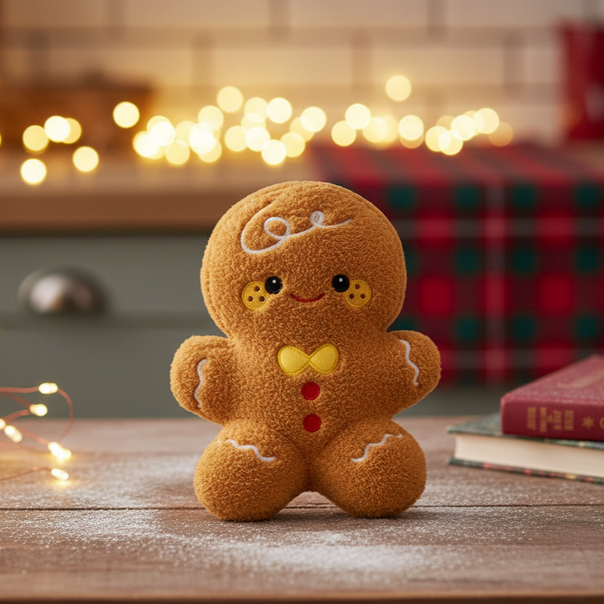 Festive Stuffed Toy Set For Christmas Gifts With Reindeer Gingerbread And Santa