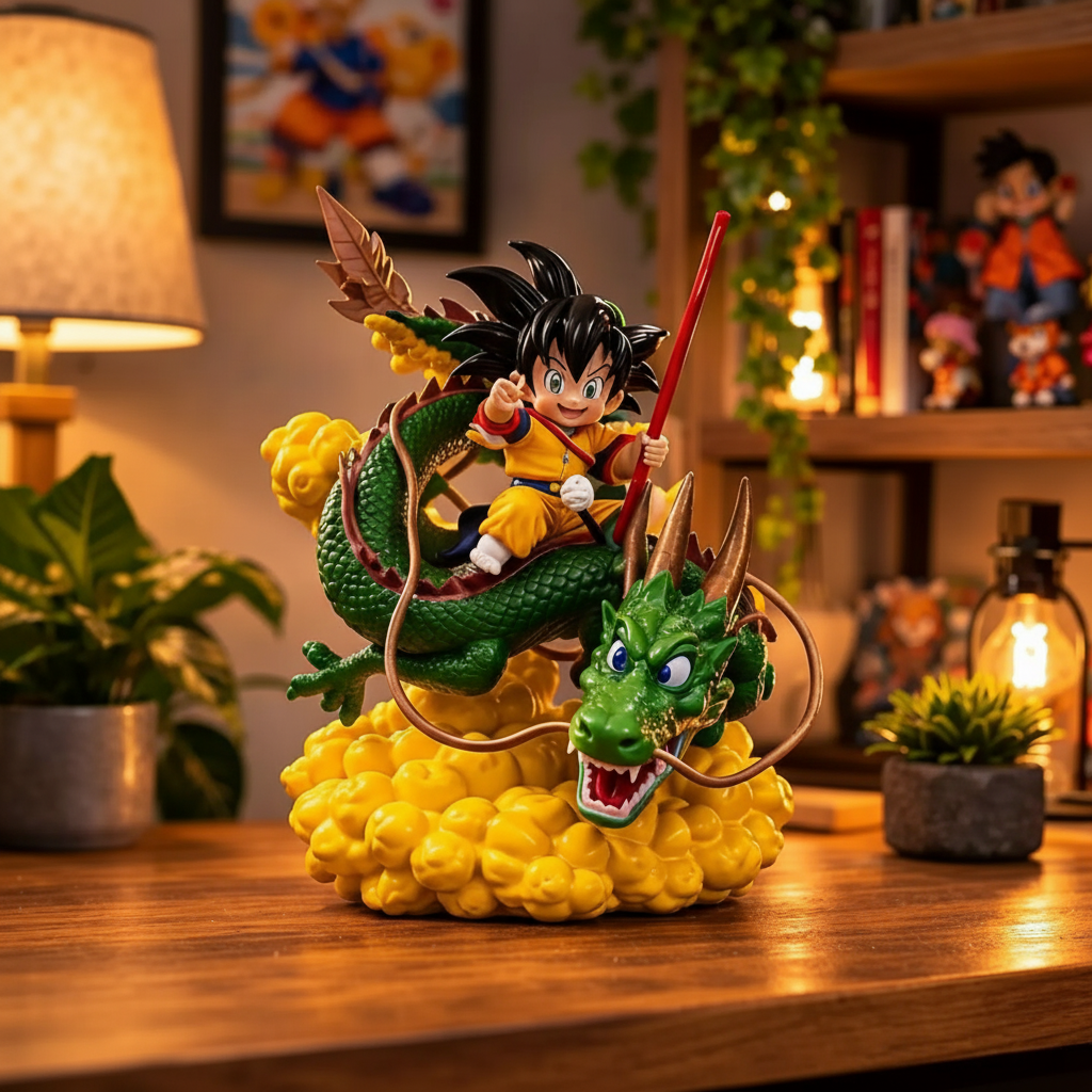 Goku Riding Shenron Dragon Ball Anime Manga Figurine Desk Decor Statue