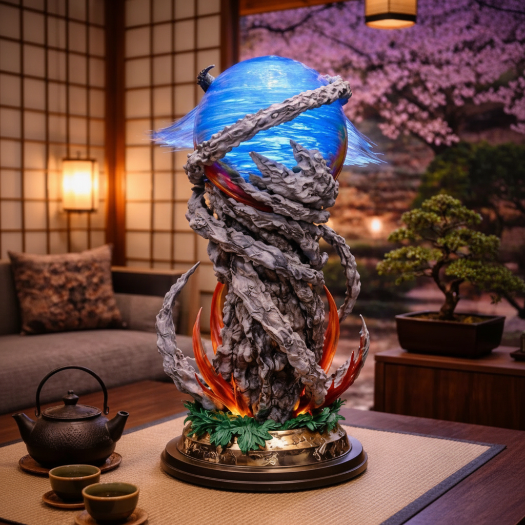 Goku Spirit Bomb Statue Dragon Ball Z Resin Figure Anime Manga Display DBZ Decor