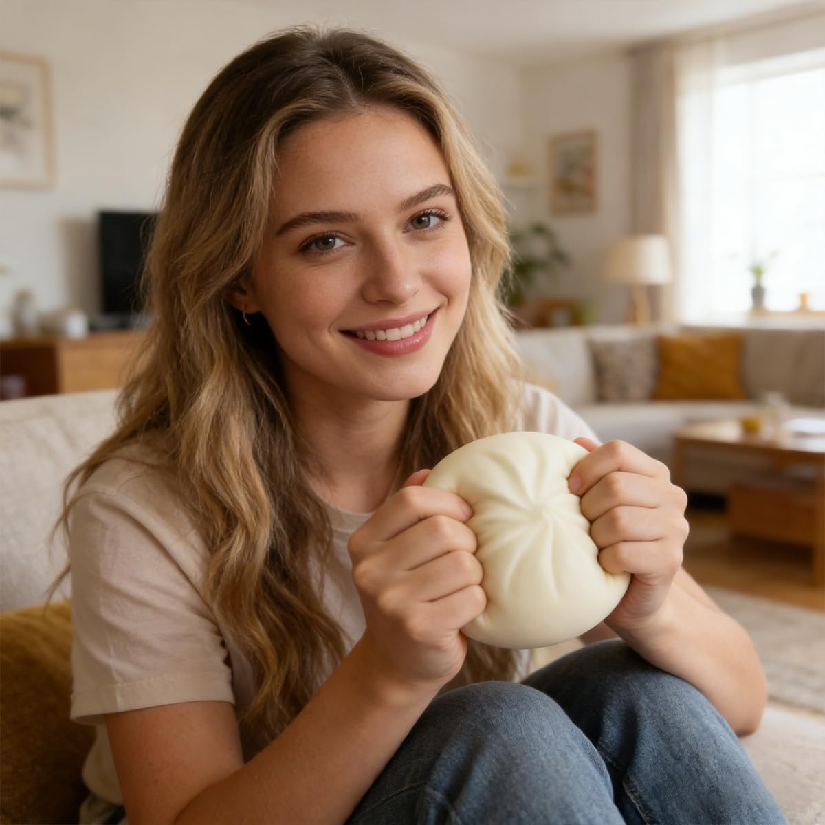 Jumbo Dumpling Squishy Desk Toy