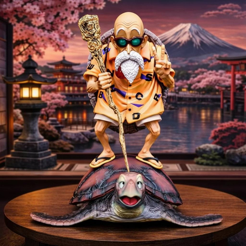 Master Roshi Figure Dragon Ball Anime Collectible Statue Display Model