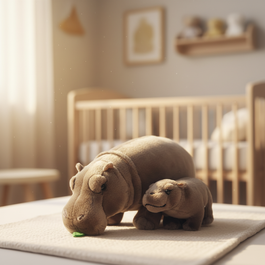 Moo Deng Baby Pygmy Hippopotamus Plush Toy