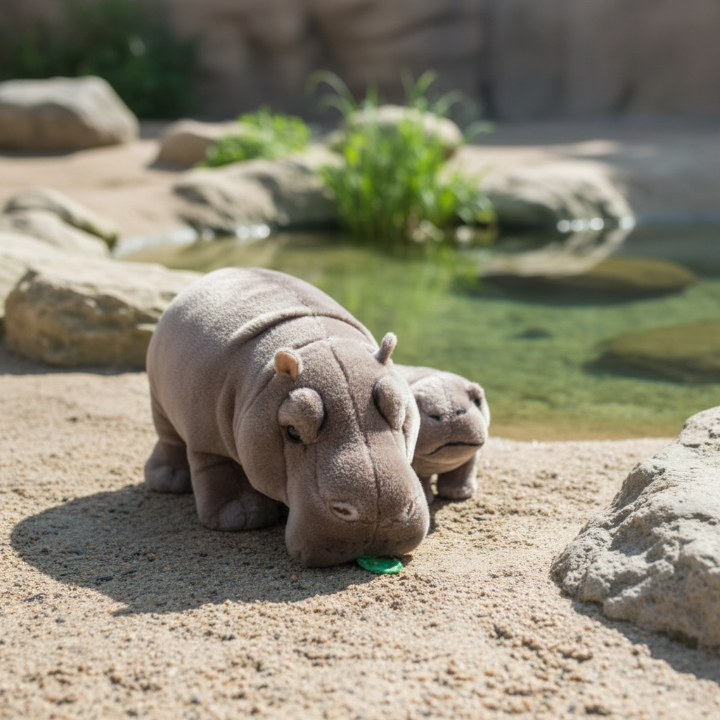 Moo Deng Baby Pygmy Hippopotamus Plush Toy
