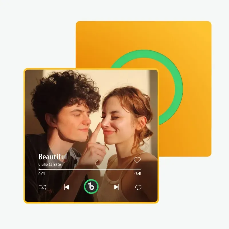 Personalized Photo Music Fridge Magnet With Lights