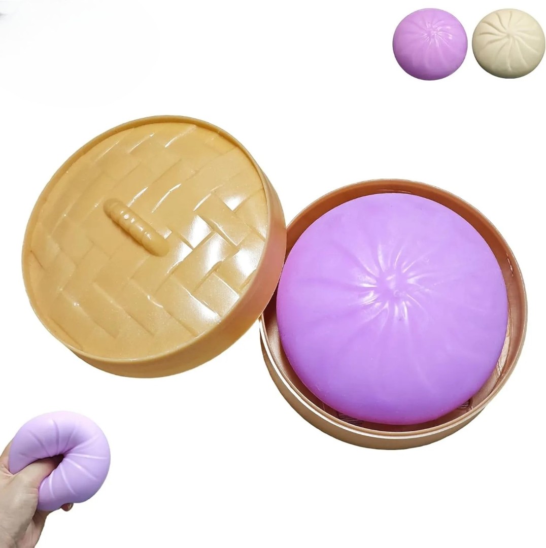Oversized Dumpling Squishy Sensory Fidget Toy With Storage Box