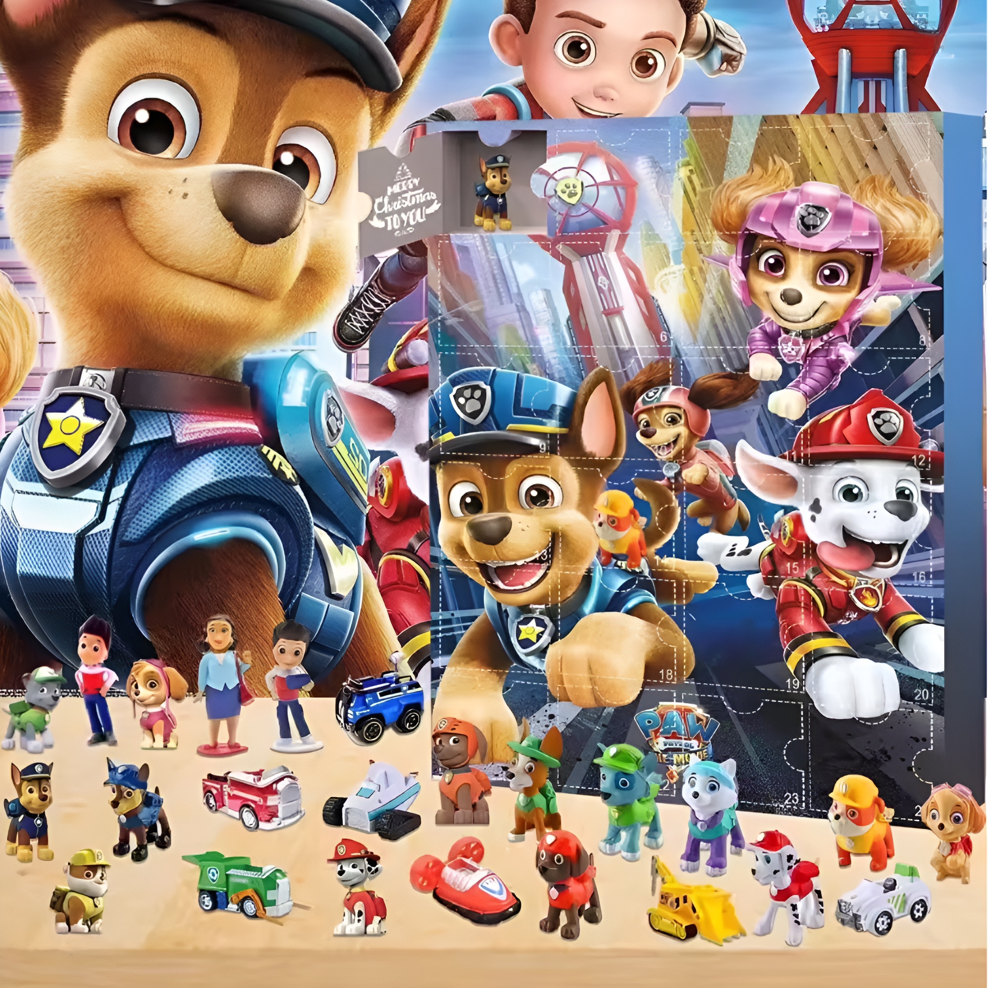 Paw Patrol Christmas Advent Calendar With 24 Kawaii Chase Figures