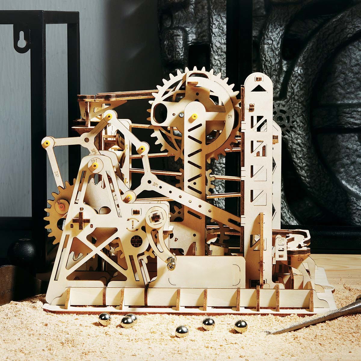 Set Of 4 Marble Run 3D Wooden Puzzle
