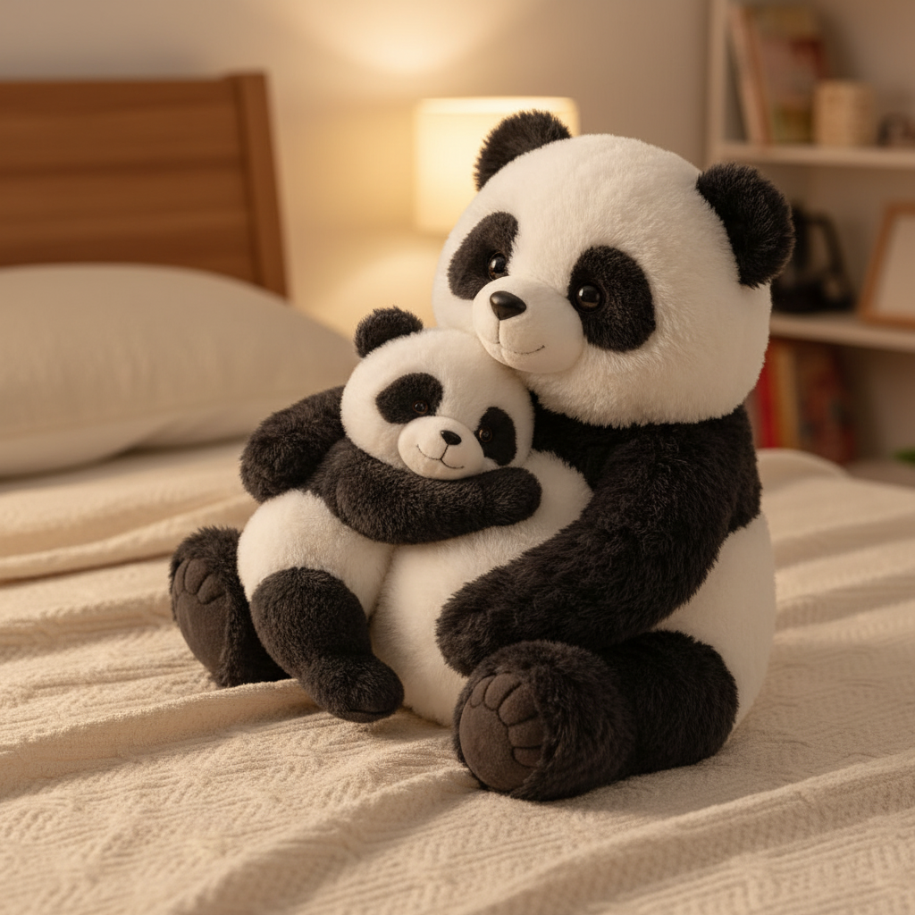 Snuggly Mama And Cub Panda Plush Toy