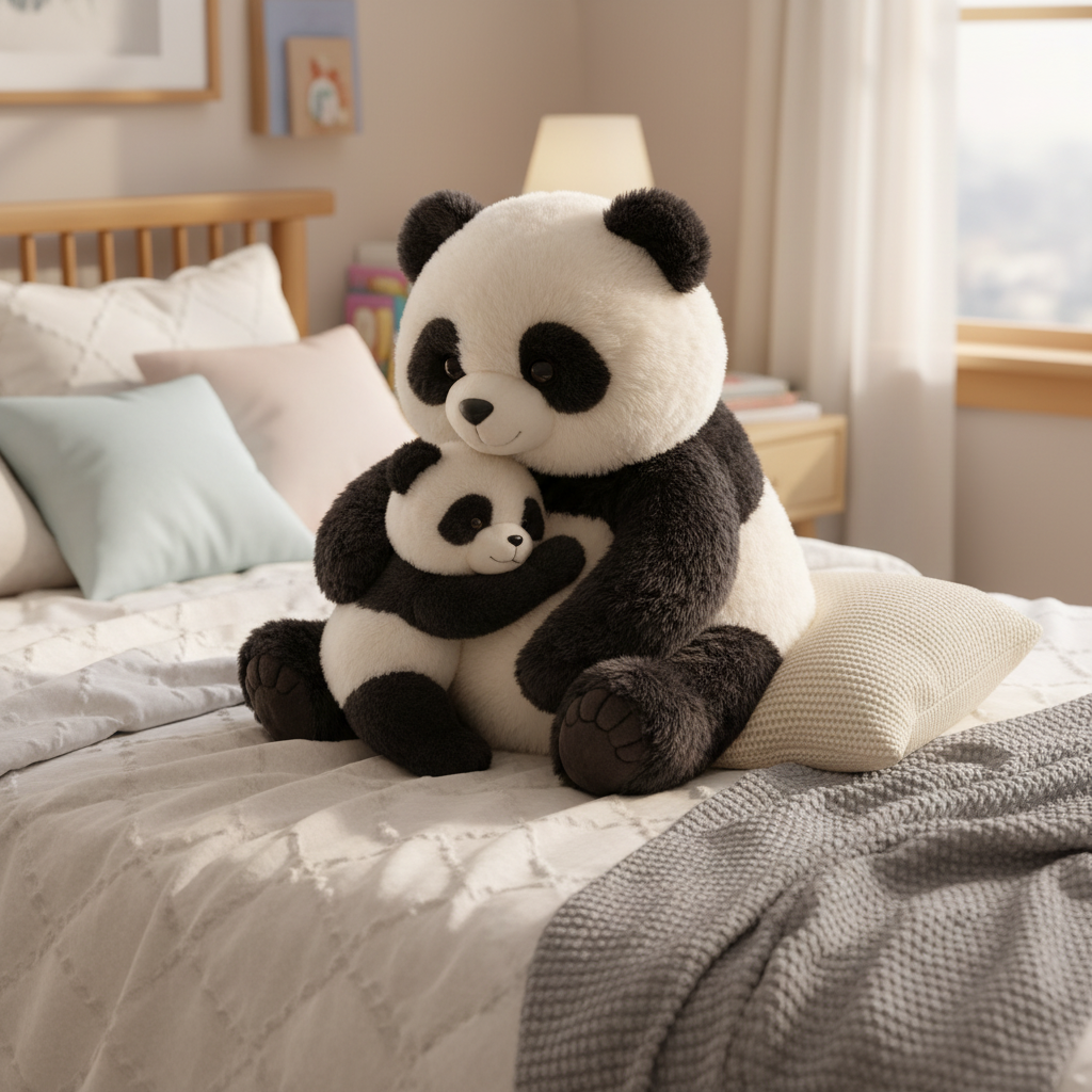 Snuggly Mama And Cub Panda Plush Toy