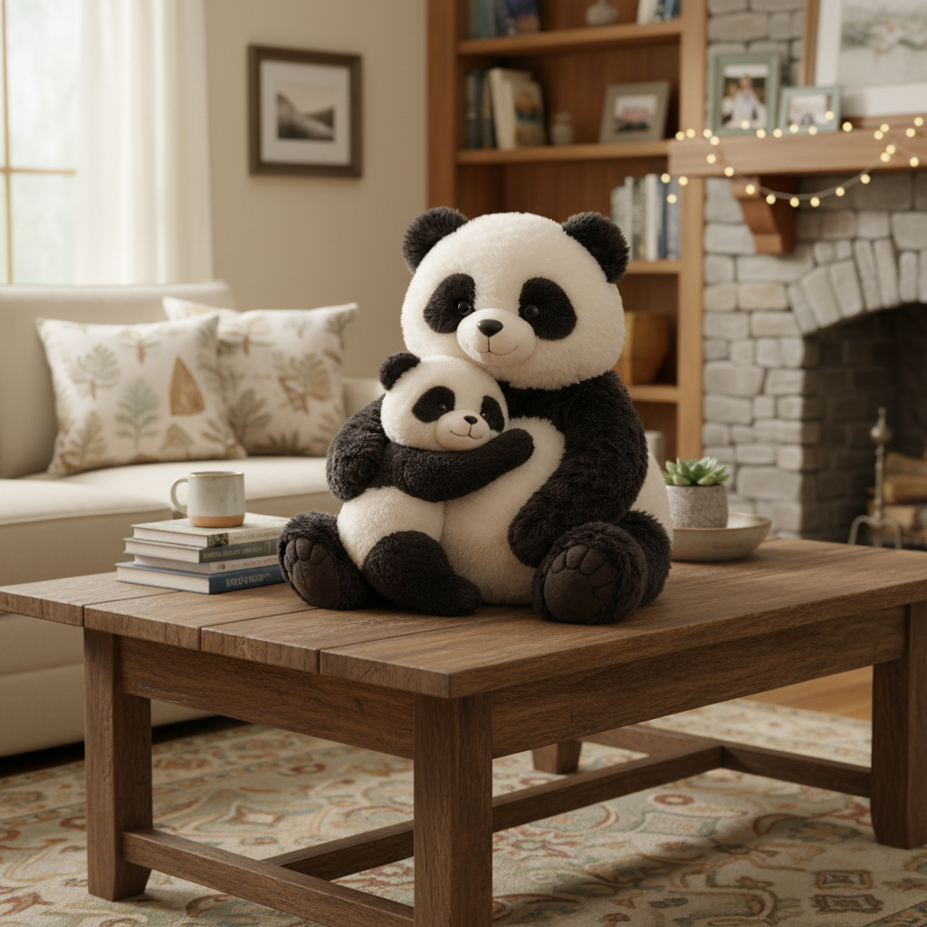 Snuggly Mama And Cub Panda Plush Toy
