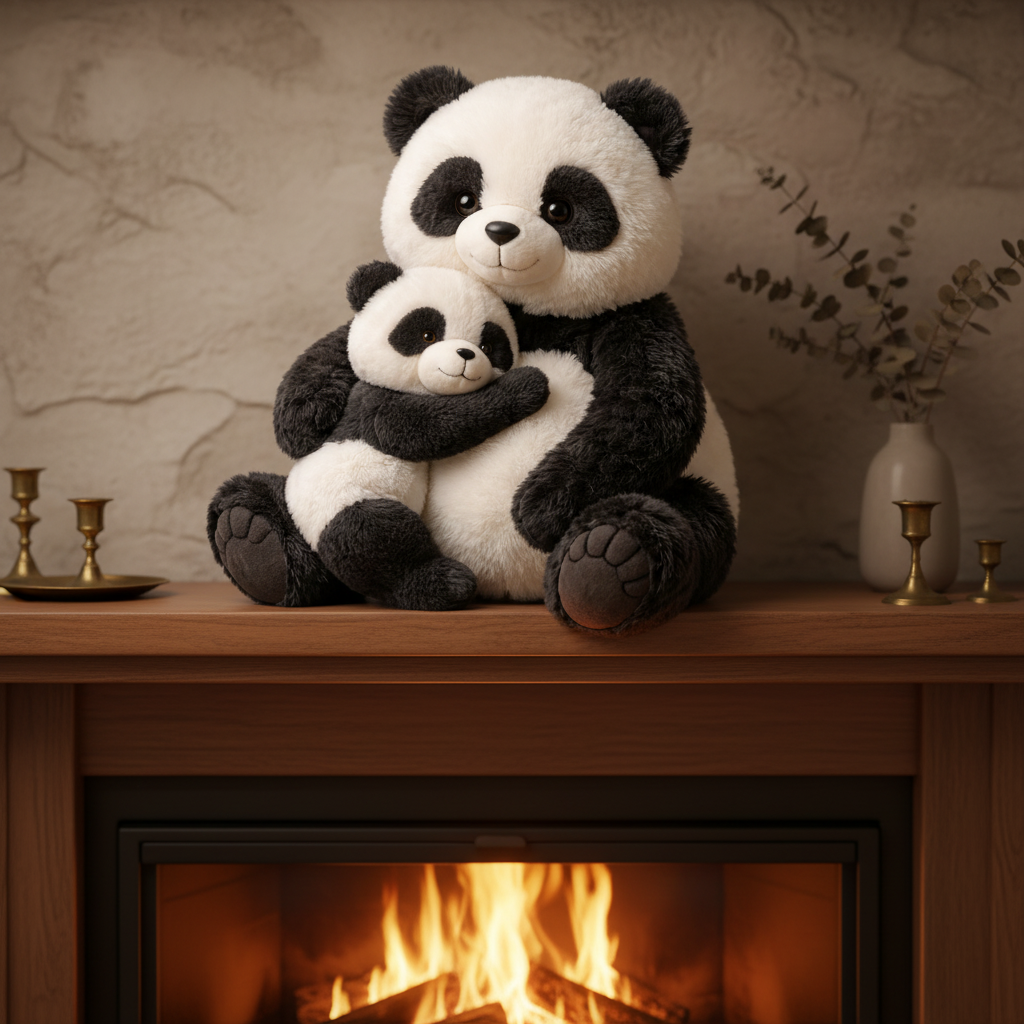 Snuggly Mama And Cub Panda Plush Toy