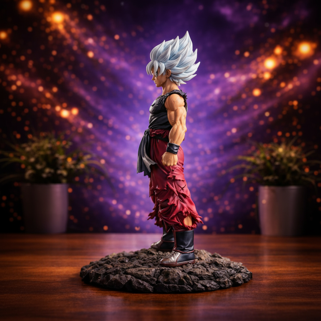 Ultra Instinct Dragon Ball Goku Resin Figure Statue Anime Collectible Display