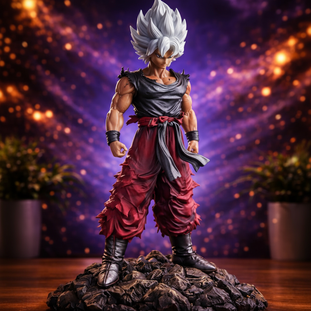 Ultra Instinct Dragon Ball Goku Resin Figure Statue Anime Collectible Display
