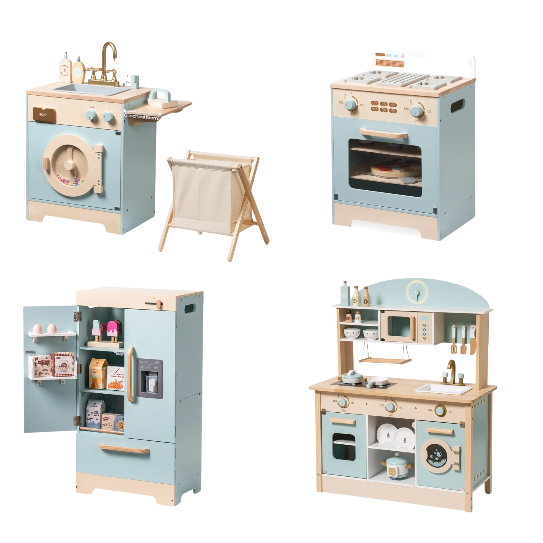 Kids Wooden Cooking Playset Collection