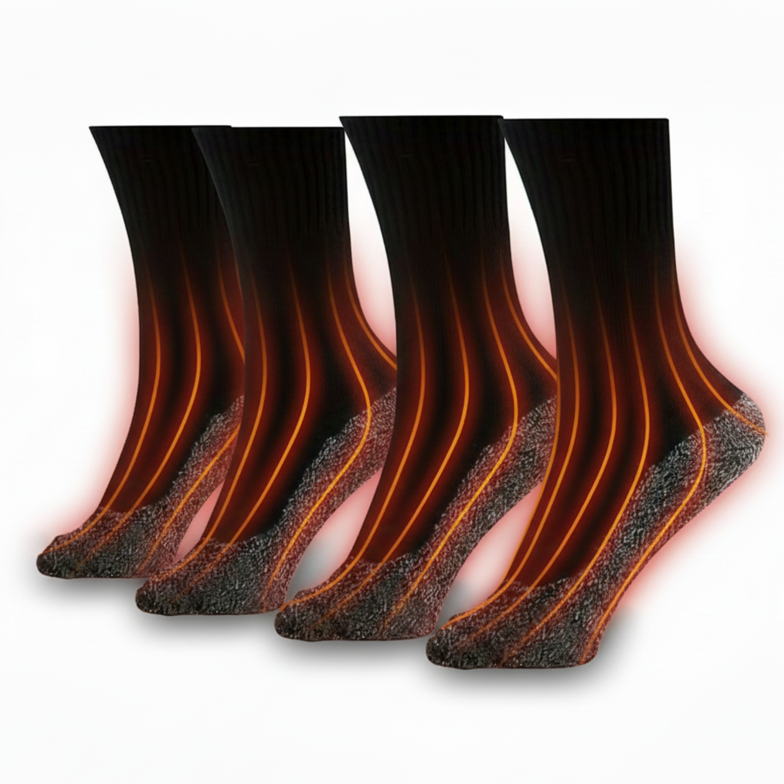 2 Pairs Of Aluminized Fiber Heated Socks