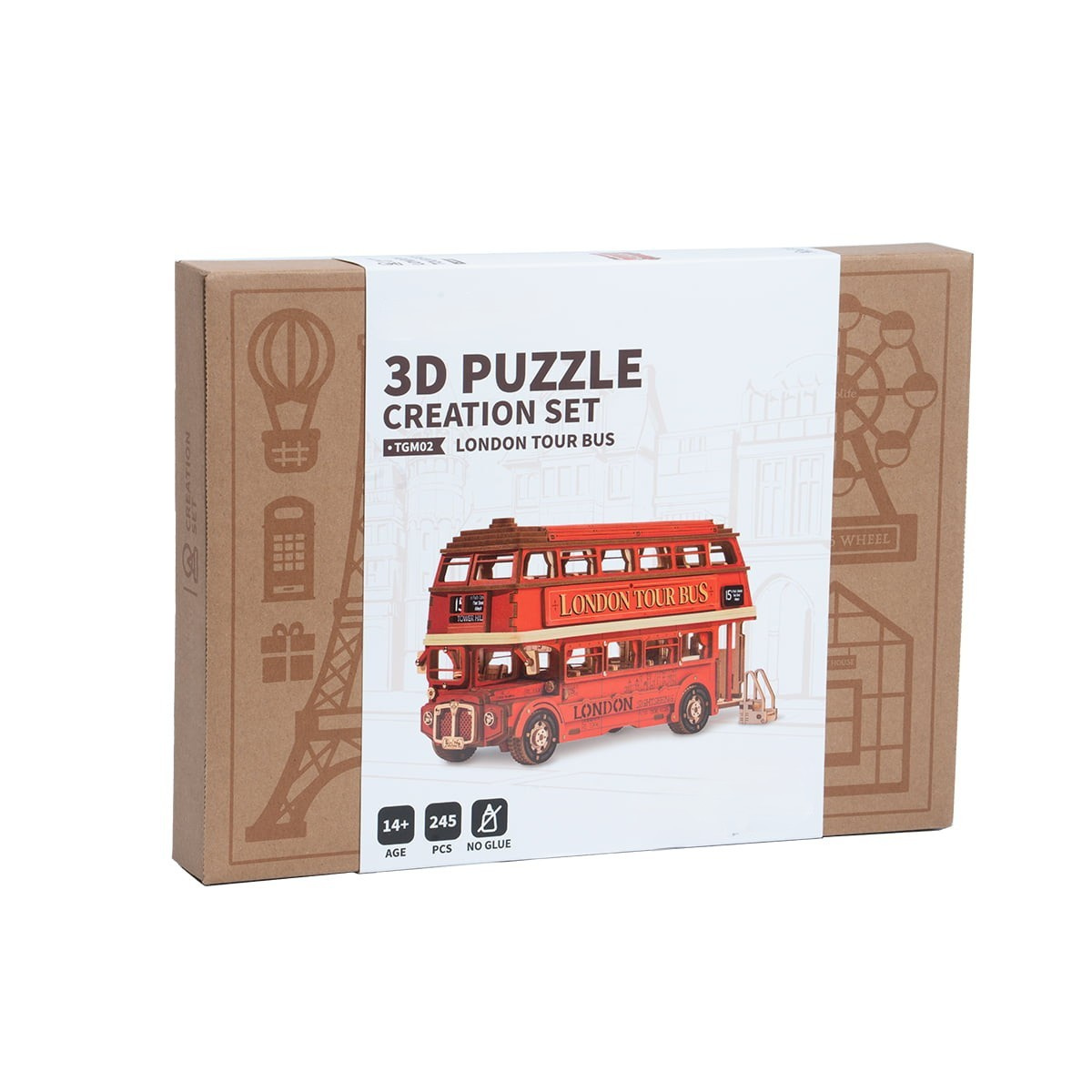 London Tour Bus 3D Wooden Puzzle 