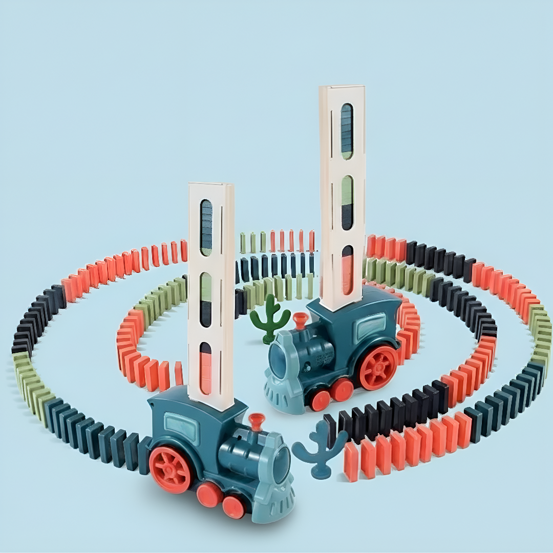 Automatic Domino Train With 60 Blocks
