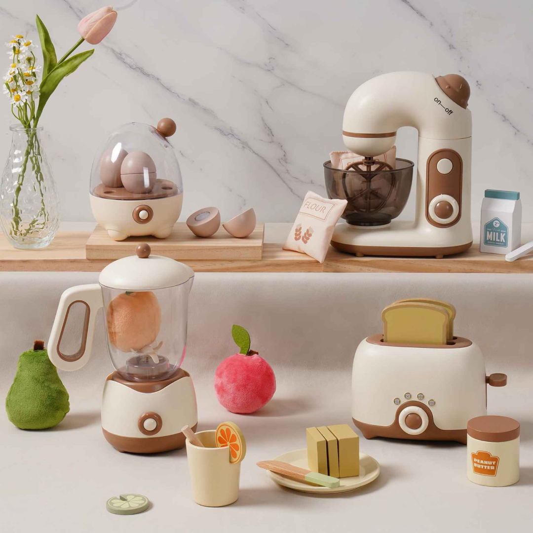Pretend Play Kitchen Appliances Creamy 4 Set