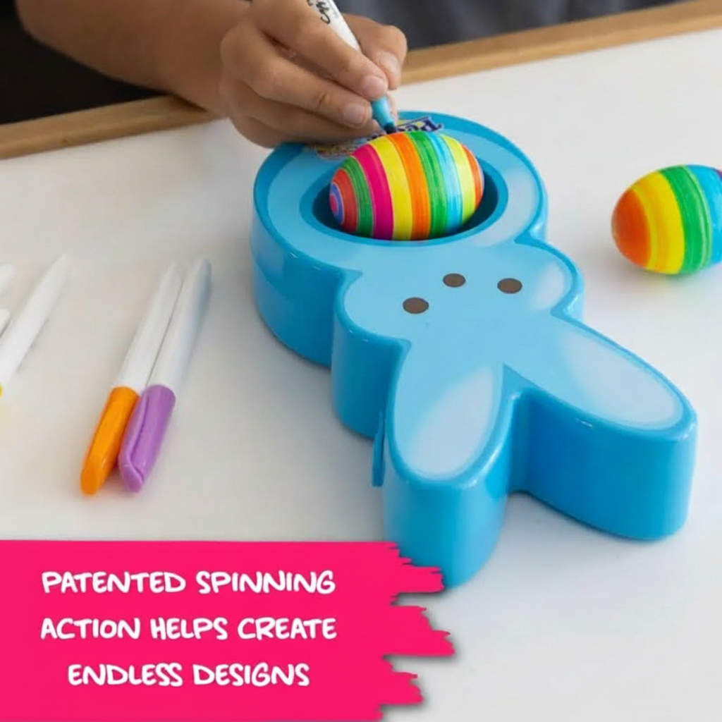 Bunny Shaped Egg Decorating Spinner Craft Kit