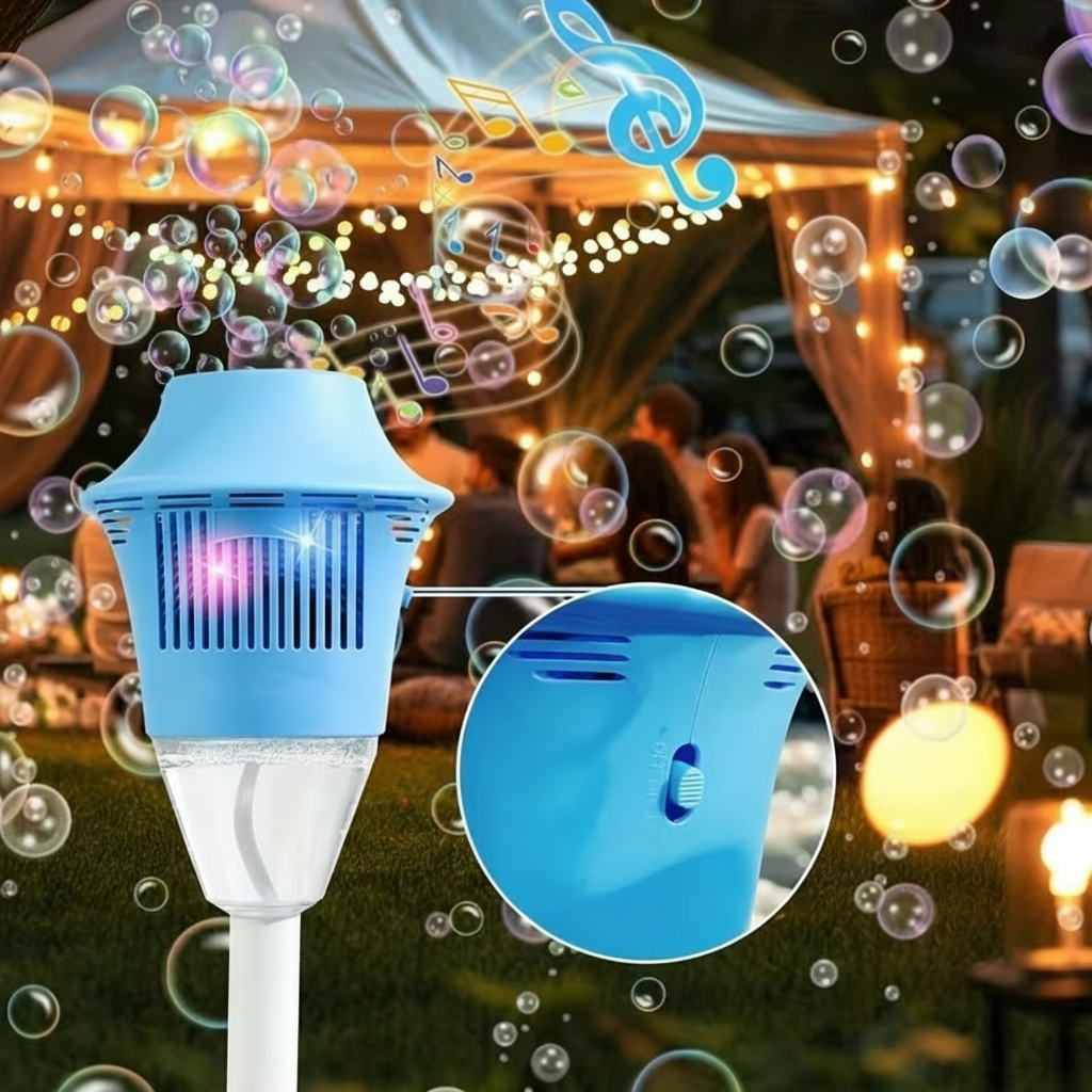 Glowing LED Bubble Fountain Outdoor Toy Maker 